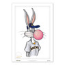 Milwaukee Brewers Bubblegum Bugs Minimalist Looney Tunes Collection 14 x 20 Fine Art Print by artist S. Preston - Ltd Ed of 100