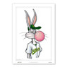 Oakland Athletics Bubblegum Bugs Minimalist Looney Tunes Collection 14 x 20 Fine Art Print by artist S. Preston - Ltd Ed of 100