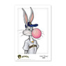 Milwaukee Brewers Bubblegum Bugs Minimalist Looney Tunes Collection 11 x 17 Fine Art Print by artist S. Preston