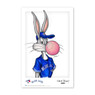 Toronto Blue Jays Bubblegum Bugs Minimalist Looney Tunes Collection 11 x 17 Fine Art Print by artist S. Preston