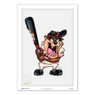 San Francisco Giants Taz on Deck Minimalist Looney Tunes Collection 14 x 20 Fine Art Print by artist S. Preston - Ltd Ed of 100