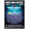 Mickey Mantle 2012 Topps Prime 9 Home Run Legends Refractor Card # 6