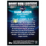 Hank Aaron 2012 Topps Prime 9 Home Run Legends Refractor Card # 1