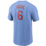 Men’s Nike Stan Musial St. Louis Cardinals Cooperstown Collection Name & Number Light Blue T-Shirt