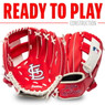 Franklin St. Louis Cardinals 9.5" Team Logo Youth Glove and Ball Set