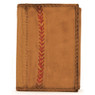 Rawlings Baseball Stitch Tan Tri-Fold Wallet