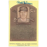 Bob Gibson Autographed Hall of Fame Plaque Postcard (JSA)