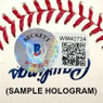 Eddie Murray Autographed Hall of Fame Logo Baseball with HOF Case (Beckett)
