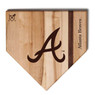 Atlanta Braves Baseball BBQ 12" x 12" Logo Wood Cutting Board