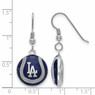 LogoArt Los Angeles Dodgers Sterling Silver Enamel Logo Earrings