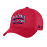 Youth Under Armour Zone Baseball Hall of Fame Stitches Red Adjustable Cap