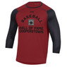 Men’s Under Armour Game Day Tech Baseball Hall of Fame ¾ Sleeve Cardinal and Black Tee