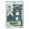 Gary Carter Autographed Card 2005 Donruss Threads Throwback Collection Double Relic # 8 Ltd Ed of 25