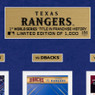 Texas Rangers Road To The Championship 22" x 18" 2023 World Series Champions Deluxe Collection Ltd Ed of 1,000