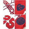 Men’s Kansas City Monarchs Satchel Paige #25 Replica Red and Ivory Jersey
