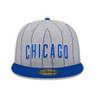 Men’s New Era Chicago Cubs Grey Heather and Royal Blue Pinstriped 59FIFTY Fitted Cap