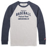 Men’s Property of Baseball Hall of Fame Navy and Canvas White Raglan Long Sleeve Baseball Shirt