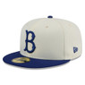 Men’s New Era Brooklyn Dodgers Chrome White and Royal 59FIFTY Fitted Cap