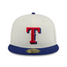 Men’s New Era Texas Rangers Chrome White and Blue 59FIFTY Fitted Cap