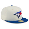 Men’s New Era Toronto Blue Jays Pirates Chrome White and Royal 59FIFTY Fitted Cap