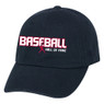 Youth Baseball Hall of Fame Batter Navy Adjustable Cap and Red T-Shirt Bundle
