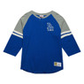 Men’s Mitchell & Ness Los Angeles Dodgers Cooperstown Collection Legendary Royal and Grey 3/4 Sleeve Slub Henley