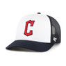 Men’s ’47 Cleveland Guardians Sox Freshman Trucker Navy and White Snapback Adjustable Cap