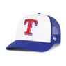 Men’s ’47 Texas Rangers Freshman Trucker Royal and White Snapback Adjustable Cap