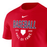 Men’s Nike Baseball Hall of Fame Homeplate Est. 1939 Core Red T-Shirt