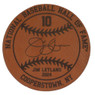 Jim Leyland Baseball Hall of Fame 2024 Inductee Leather Engraved Coaster