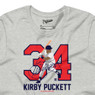 Men’s Teambrown Kirby Puckett Baseball Hall of Fame Member Signature Gray T-Shirt