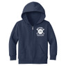 Baseball Hall of Fame Toddler 39 Ball With Crossed Bats Full Zip Navy Hoodie