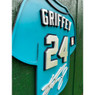 Ken Griffey Jr. 3D Signature Wood Jersey 19 x 18 Wall Sign  (teal)