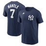 Men’s Nike Mickey Mantle New York Yankees Cooperstown Collection Name & Number Navy T-Shirt (2024)