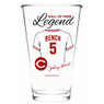 Johnny Bench Baseball Hall of Fame Legend Player Pint Glass