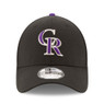 Men’s New Era Colorado Rockies Baseball Hall of Fame Logo 39THIRTY Black Flex Fit Cap