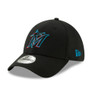 Men’s New Era Miami Marlins Baseball Hall of Fame Logo 39THIRTY Black Flex Fit Cap