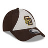 Men's New Era San Diego Padres White and Brown 2025 Batting Practice 9FORTY M-Crown Adjustable Hat