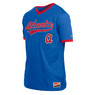 Men’s New Era Atlanta Braves Royal Script Logo V-Neck T-Shirt