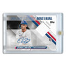 Evan Carter Autographed Card 2024 Topps Major League Materials # MLMAU-EC Ltd Ed of 50 Rookie Card