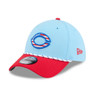 Men’s New Era Cincinnati Reds Light Blue and Red 2025 4th of July 39THIRTY Flex Fit Cap