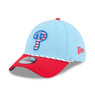 Men’s New Era Philadelphia Phillies Light Blue and Red 2025 4th of July 39THIRTY Flex Fit Cap