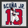 Highland Mint Ronald Acuna Atlanta Braves 13 x 13 Impact Jersey Framed Print