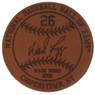 Wade Boggs Baseball Hall of Fame 2005 Inductee Leather Engraved Coaster