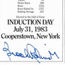 Brook Robinson Autographed 1983 Hall of Fame Induction 8x10 Photocard  (JSA)