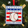 Baseball Hall of Fame Crossed Bats Ornament