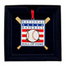 Baseball Hall of Fame Crossed Bats Ornament