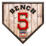 Johnny Bench Hall of Fame Vintage Distressed Wood 18.5 Inch Legacy Home Plate Ltd Ed of 250