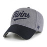 Men’s ’47 Brand Minnesota Twins Granite Script Dark Grey Heather and Navy Adjustable Snapback Cap