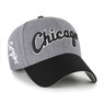 Men’s ’47 Brand Chicago White Sox Granite Script Dark Grey Heather and Black Adjustable Snapback Cap